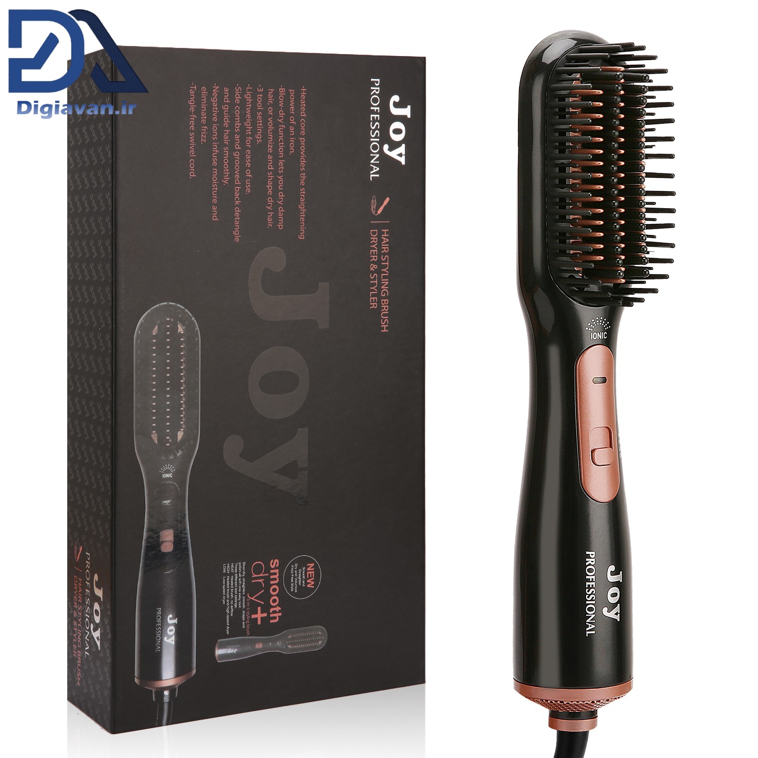برس حرفه‌ای حالت‌دهی مو 3 در 1 برند Joy Professional